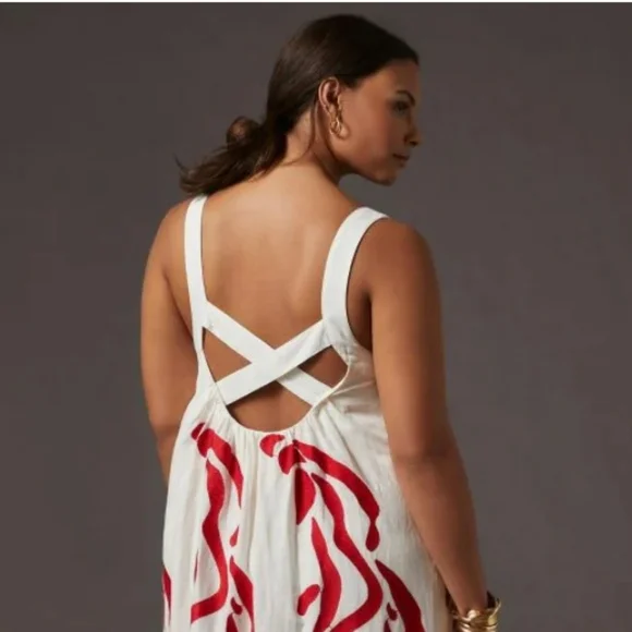 Anthropologie Front Cut Out Maxi Dress Size XL Nwt - Picture 5 of 14